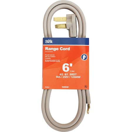 All-Source 6 Ft. 6/2 + 8/1 Ga. 3-Conductor Range Cord RSC-SRDT-6281-6
